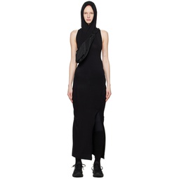 Black 6 0 Hooded Midi Dress 241351F054002