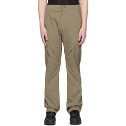Green Zip Pocket Trousers 231351M191001