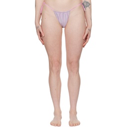 Pink   Gray Woods Reversible Bikini Bottom 241770F105002