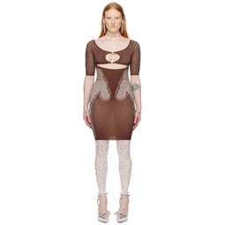 Brown Archer Minidress 241770F052018