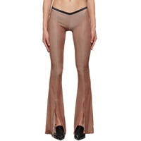 Brown Cutout Trousers 222770F087001