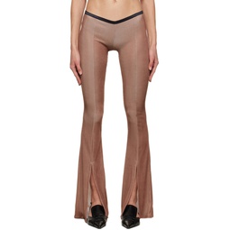 Brown Cutout Trousers 222770F087001