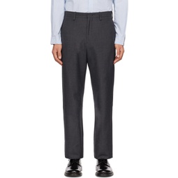 Gray Tapered Trousers 231028M191004