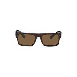 Brown Rectangular Sunglasses 241208M134022