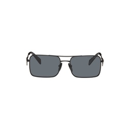 Black Rectangular Sunglasses 241208F005045