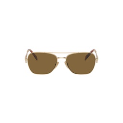 Gold Triangle Logo Sunglasses 241208F005040