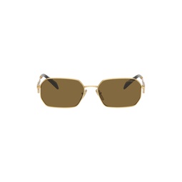 Gold Triangle Logo Sunglasses 241208F005053
