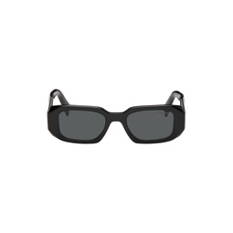 Black Rectangular Sunglasses 241208F005008