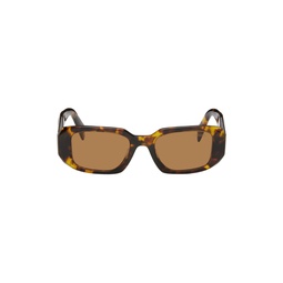 Tortoiseshell Rectangular Sunglasses 241208F005005