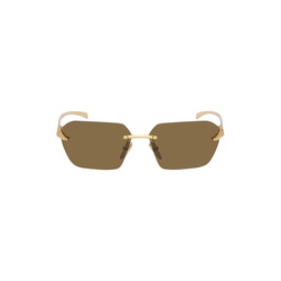 Gold Runway Sunglasses 241208F005017