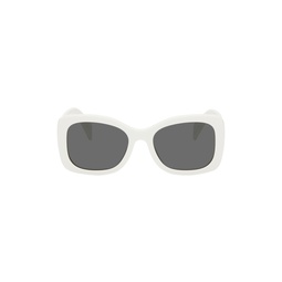 White Square Sunglasses 241208F005037