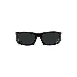 Black Linea Rossa Cutout Sunglasses 231208F005005