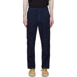 Navy Embroidered Cargo Pants 231497M188000