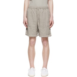 Gray Cotton Shorts 221497M193001