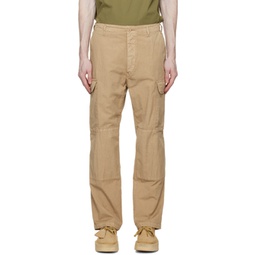Tan Embroidered Cargo Pants 231497M188001