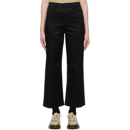 Black Patch Trousers 231288F087001
