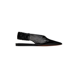 Black Spike Ballerina Flats 231288F118001