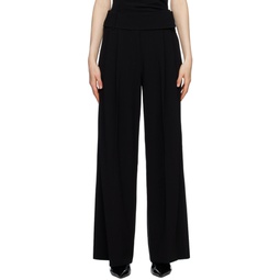 Black Matte Trousers 232288F087005