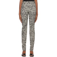 Black   White  White Label Zebra Trousers 222288F087006
