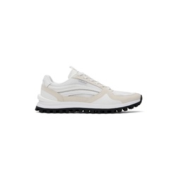 White Marino Suede Sneakers 241422M237011