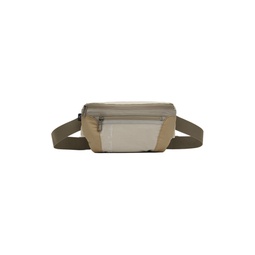 Beige Paneled Pouch 241422M171000