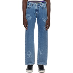 Blue Standard Fit Jeans 231422M186002