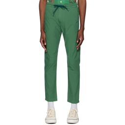 Green Drawstring Sweatpants 231422M193020
