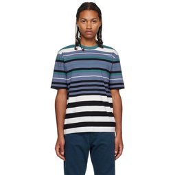 Blue Stripe T Shirt 232422M213027