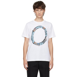 White Zebra Ring T Shirt 232422M213021