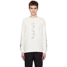 White Melted Frog Long Sleeve T Shirt 232422M213007