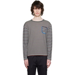 Multicolor Striped Sweater 231422M201014
