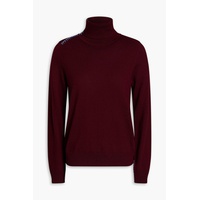 Embroidered wool turtleneck sweater