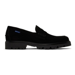 Black Suede Bolzano Loafers 241422M231003