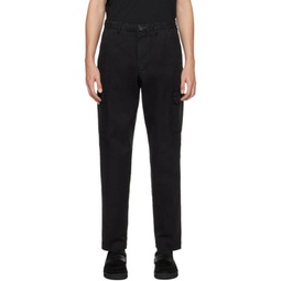 Black Embroidered Cargo Pants 232422M191004