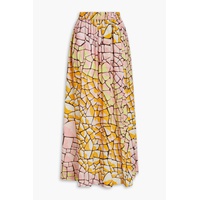 Printed cotton-voile maxi skirt