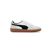 White   Taupe Palermo Leather Sneakers 241010M237013