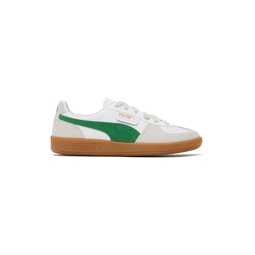 Off White   Green Palermo Leather Sneakers 241010M237014