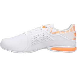 PUMA Mens Viz Runner Repeat Perforated Running Sneakers Shoes - Orange, White