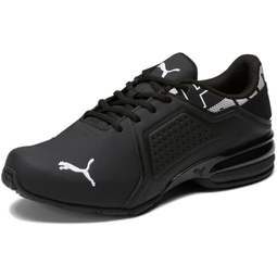 PUMA Mens Viz Runner Repeat Perforated Wide Running 스니커즈 Shoes - Black
