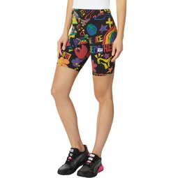 Womens PUMA Downtown Pride All Over Print 7 Short Tights