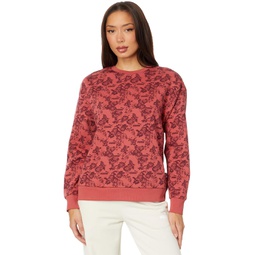 Womens PUMA Essentials+ Floral Vibes All Over Print Crew Sweatshirt