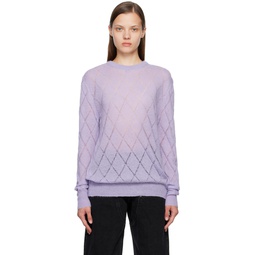Purple Laddered Sweater 222252F096043