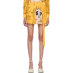 SSENSE Exclusive Yellow Crying Girl Miniskirt 231252F090027