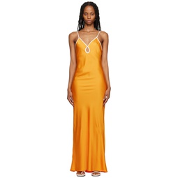 Yellow Keyhole Maxi Dress 231252F055000