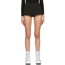 SSENSE Exclusive Black Pleated Micro Shorts 221252F088012