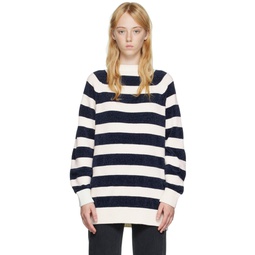 White Striped Sweater 222252F096040