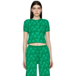 Green Polyester T Shirt 221252F110045