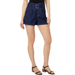 Paige Pleated Carly Shorts Angled Pockets in Baltimore