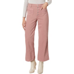 Paige Anessa Patch Pockets Exposed Buttonfly in Vintage Dark Rose Blush