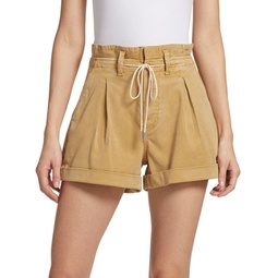 Carly Self Tie Pleated Shorts